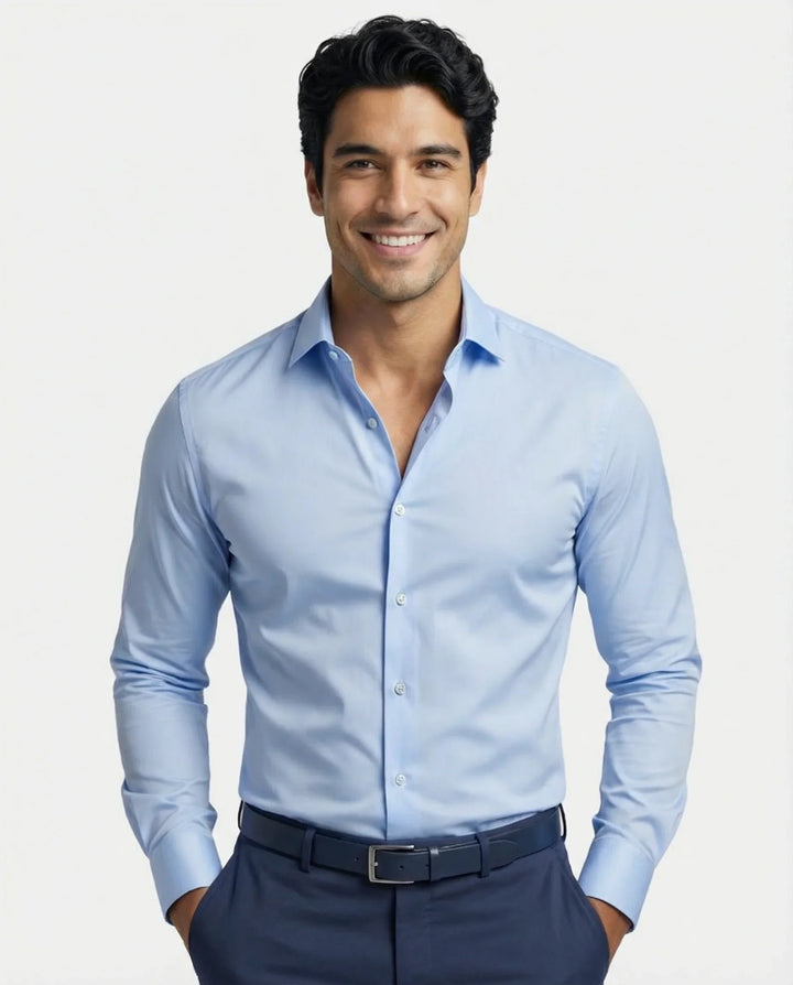 Men's Stretch Dress Shirt – Wrinkle-Resistant Office Shirt