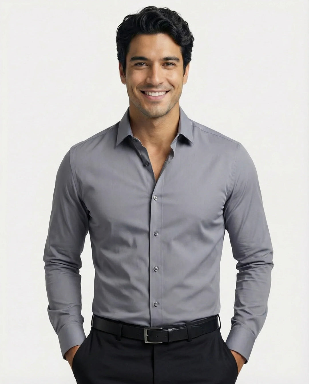Men's Stretch Dress Shirt – Wrinkle-Resistant Office Shirt