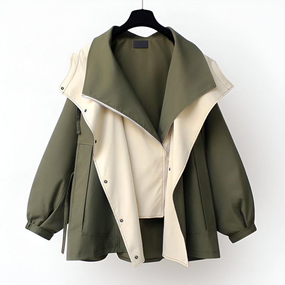 Women's Lightweight Windbreaker Jacket – Double-Layer Wind Protection