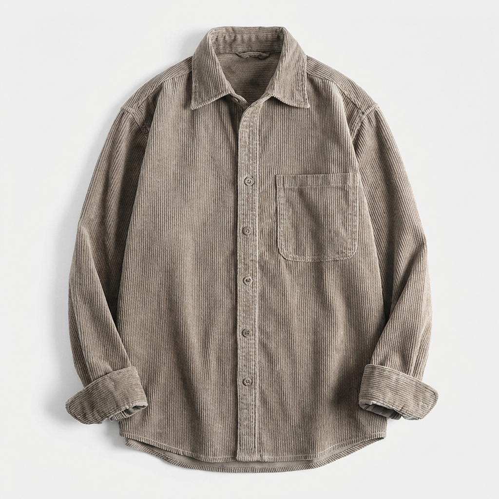 Men's Corduroy Overshirt – Soft Cotton Cord Shacket for Layering