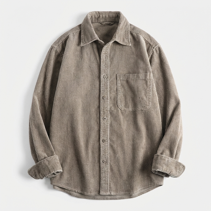 Men's Corduroy Overshirt – Soft Cotton Cord Shacket for Layering