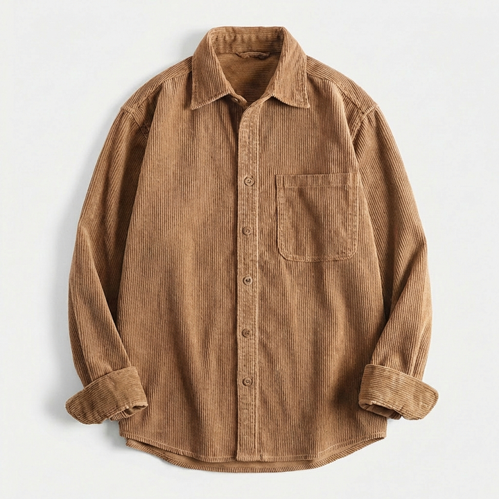 Men's Corduroy Overshirt – Soft Cotton Cord Shacket for Layering