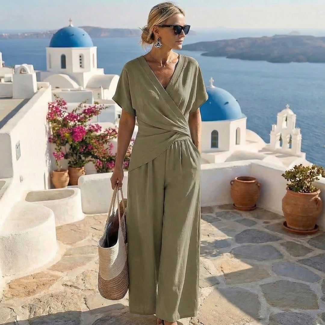 Women's Lightweight Elegant Two-Piece Set - Summer Comfort