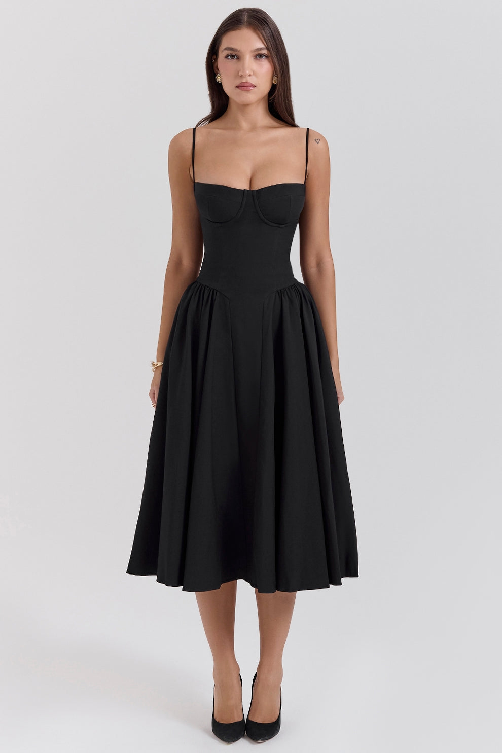 Women's Modern Muse Midi Dress - Effortless Grace & Timeless Elegance