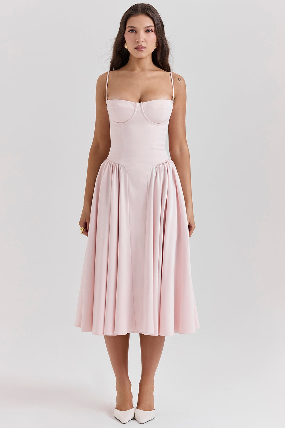 Women's Modern Muse Midi Dress - Effortless Grace & Timeless Elegance