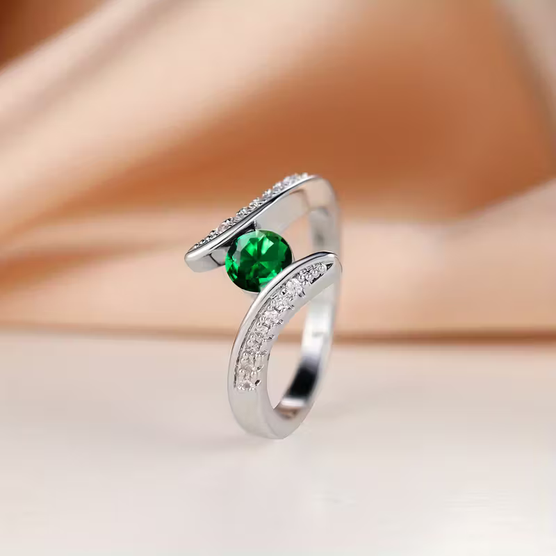 Women's Gold-Plated Orbit Glow Ring - Hypoallergenic Luxury