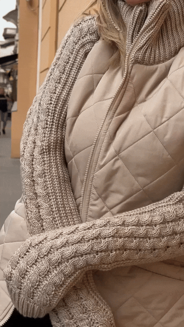 Women's Brooke Cozy Quilted Knit-Sleeve Jacket - Everyday Layer