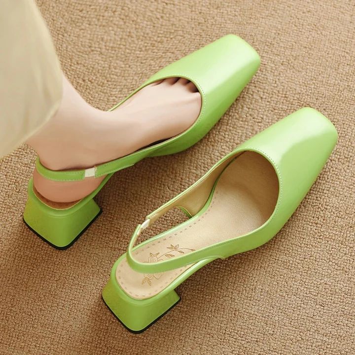 Women's Faux Leather Slingback Heel - Day to Night Comfort