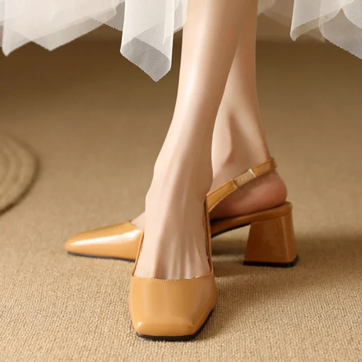 Women's Faux Leather Slingback Heel - Day to Night Comfort