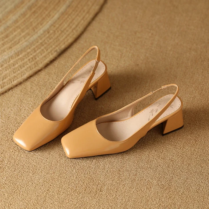 Women's Faux Leather Slingback Heel - Day to Night Comfort