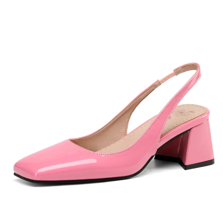 Women's Faux Leather Slingback Heel - Day to Night Comfort