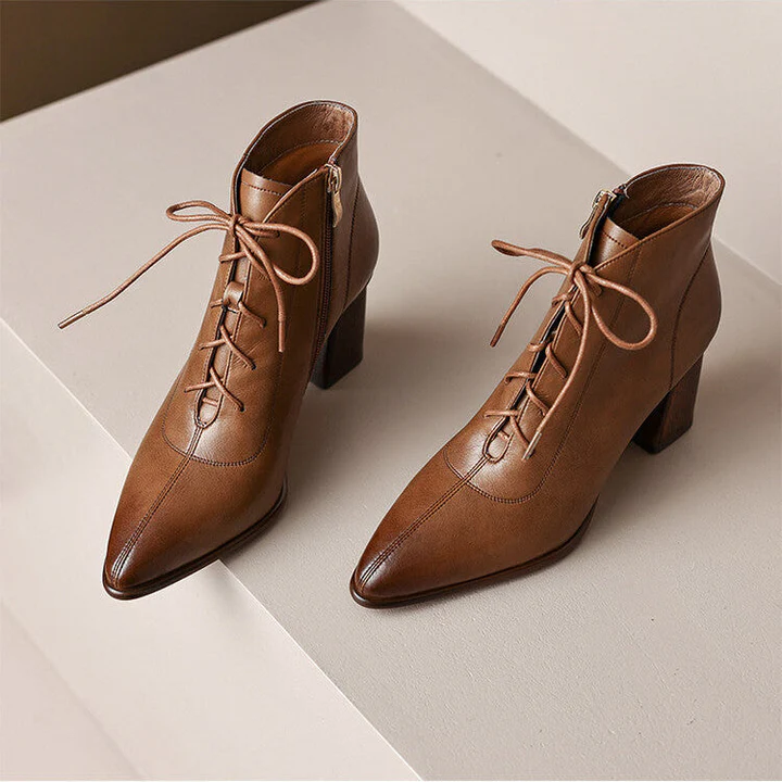 Women's Genuine Leather Pointed Toe Boots - Everyday Edge