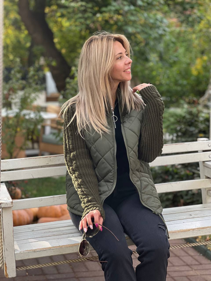 Women's Brooke Cozy Quilted Knit-Sleeve Jacket - Everyday Layer