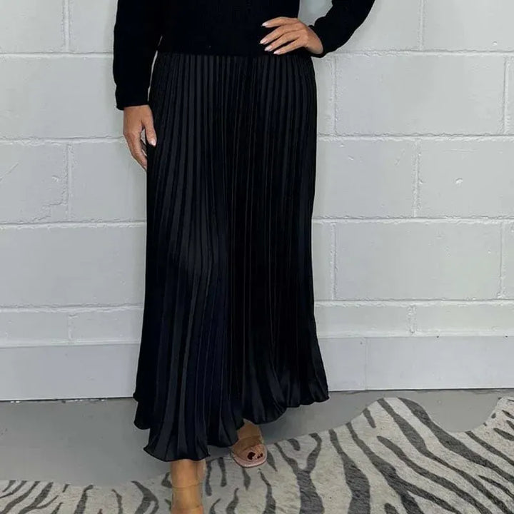 Women's Brielle Pleated Sweater Dress - Cozy & Elegant