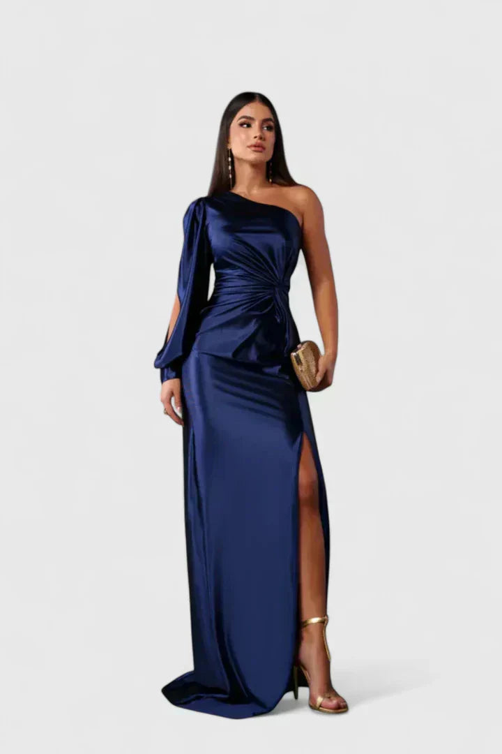 Women's One-Shoulder Maxi Dress – Effortless Elegance for Events