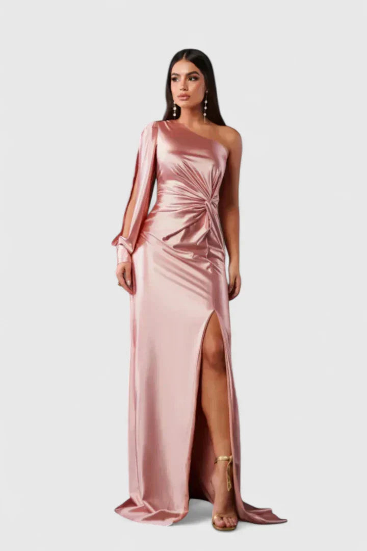 Women's One-Shoulder Maxi Dress – Effortless Elegance for Events