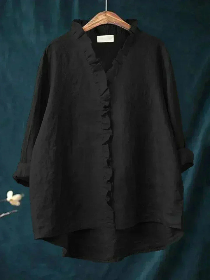 Women's Elegant Linen Blouse - Effortless Summer Style