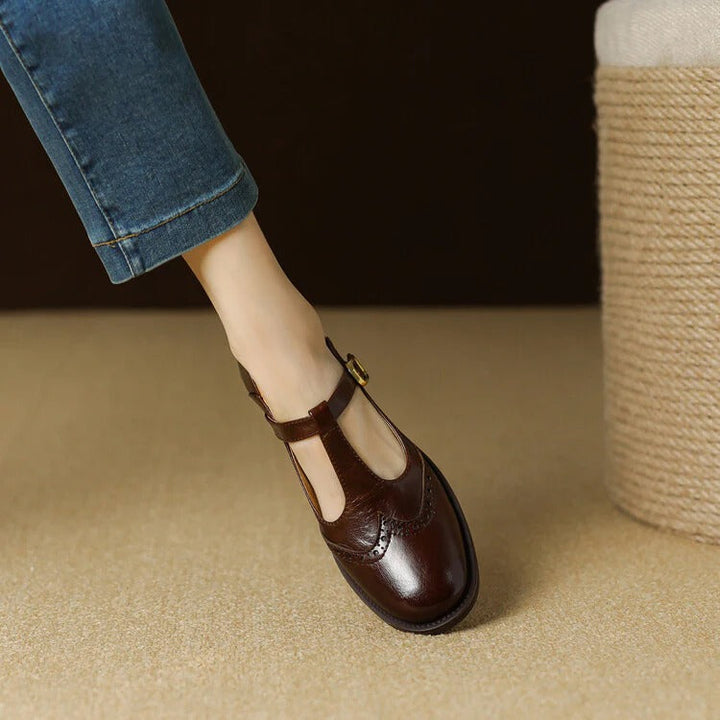 Women's Ruelle Leather Mary Jane Heels - Timeless Everyday Elegance
