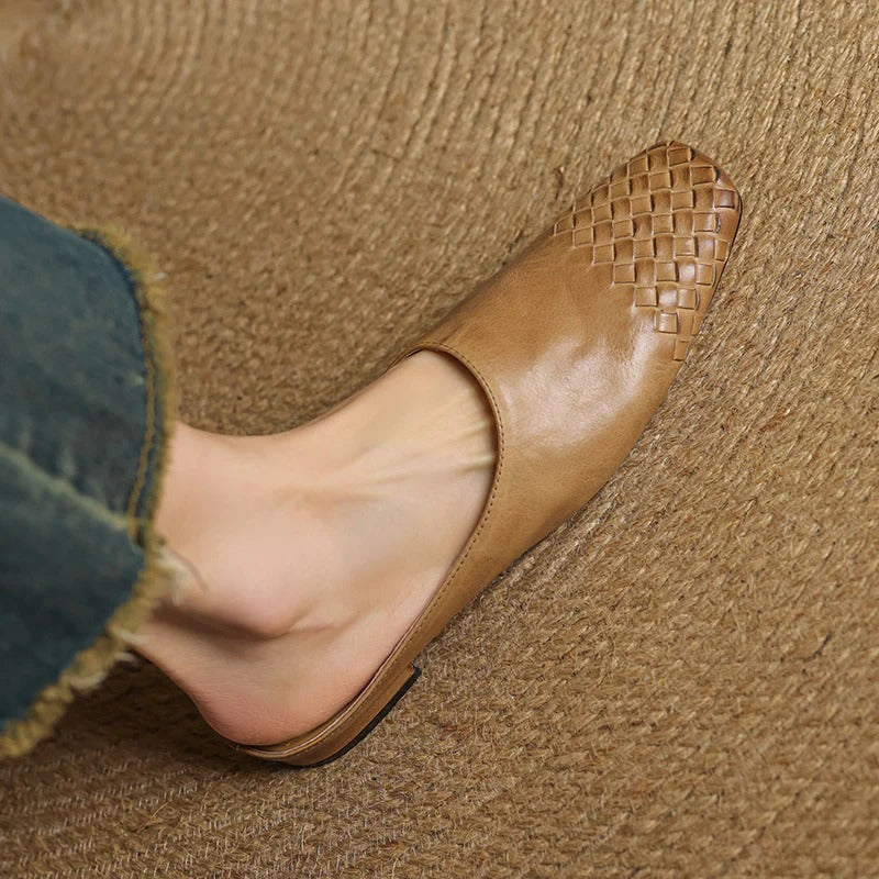 Women's Genuine Leather Mules - Everyday Minimalist Style