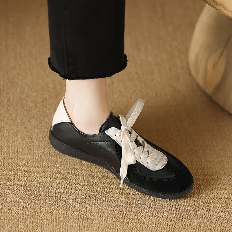 Women's Genuine Leather Sneakers - Everyday Comfort