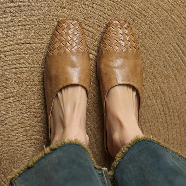 Women's Genuine Leather Mules - Everyday Minimalist Style