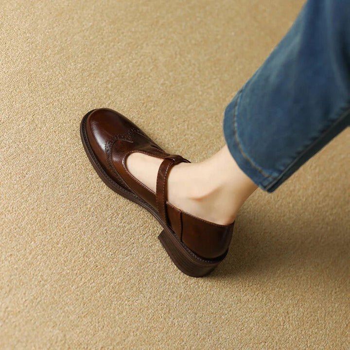 Women's Ruelle Leather Mary Jane Heels - Timeless Everyday Elegance