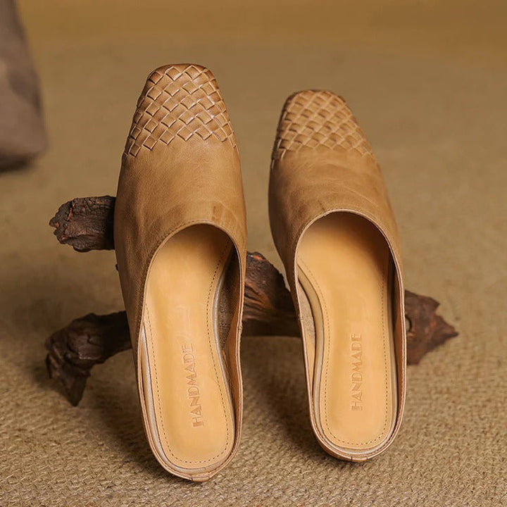 Women's Genuine Leather Mules - Everyday Minimalist Style