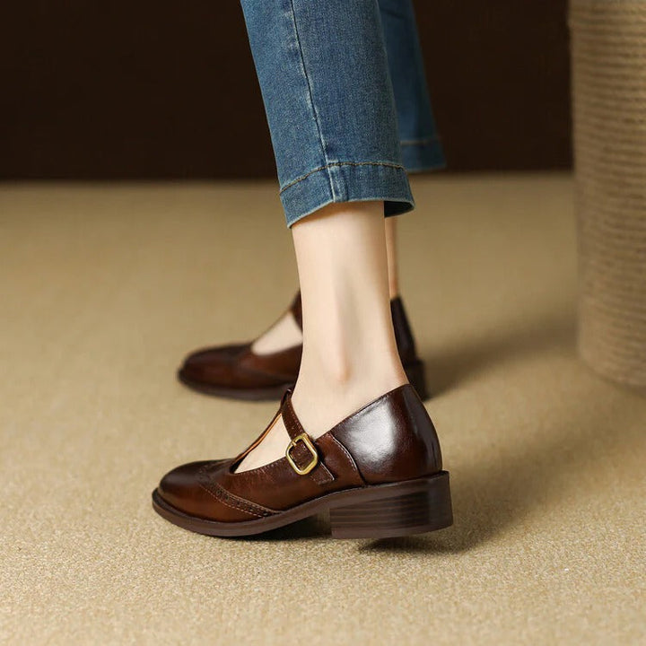 Women's Ruelle Leather Mary Jane Heels - Timeless Everyday Elegance