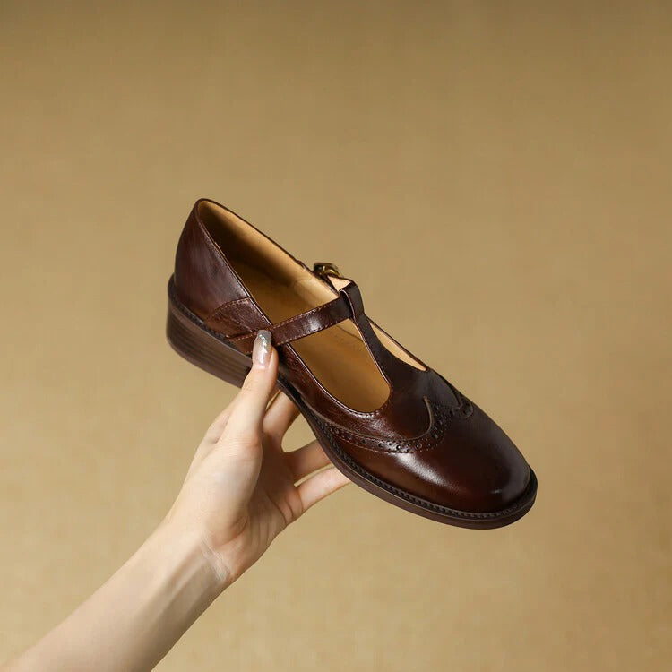 Women's Ruelle Leather Mary Jane Heels - Timeless Everyday Elegance
