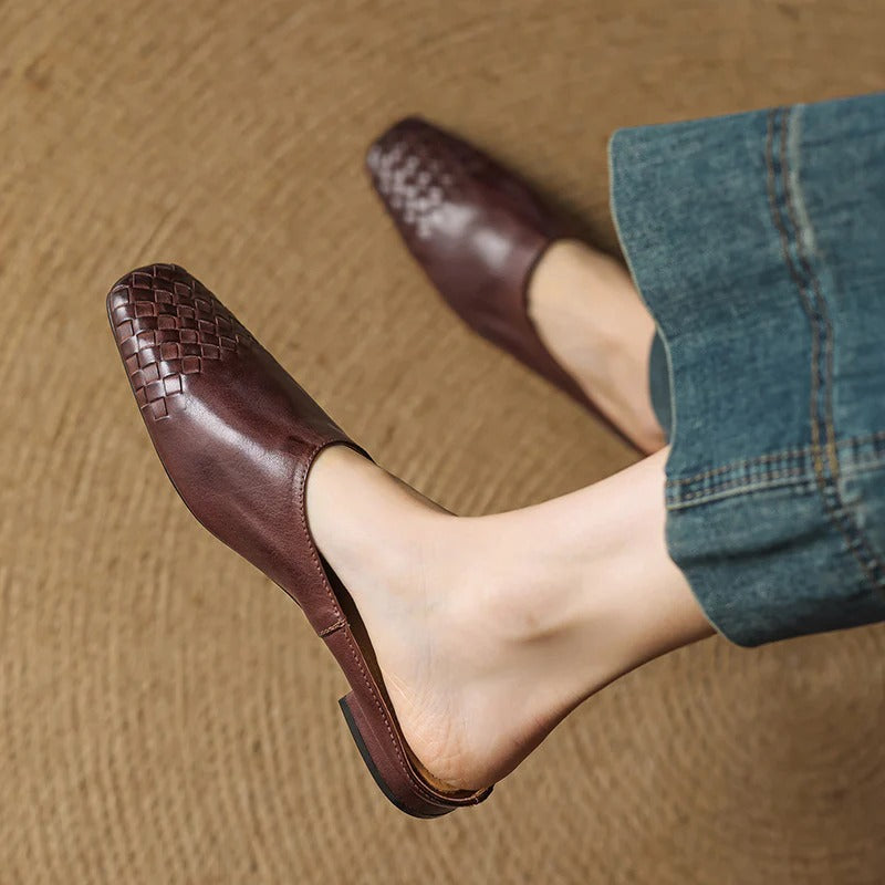 Women's Genuine Leather Mules - Everyday Minimalist Style
