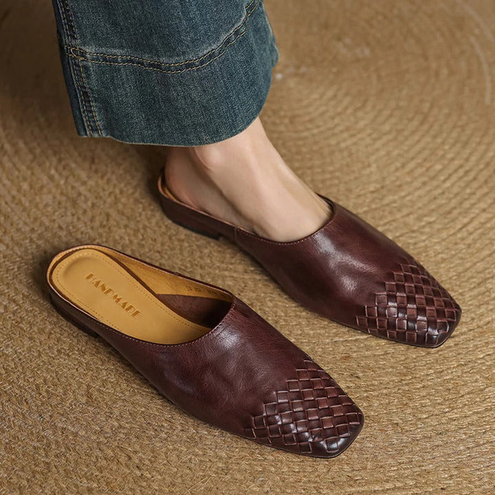 Women's Genuine Leather Mules - Everyday Minimalist Style