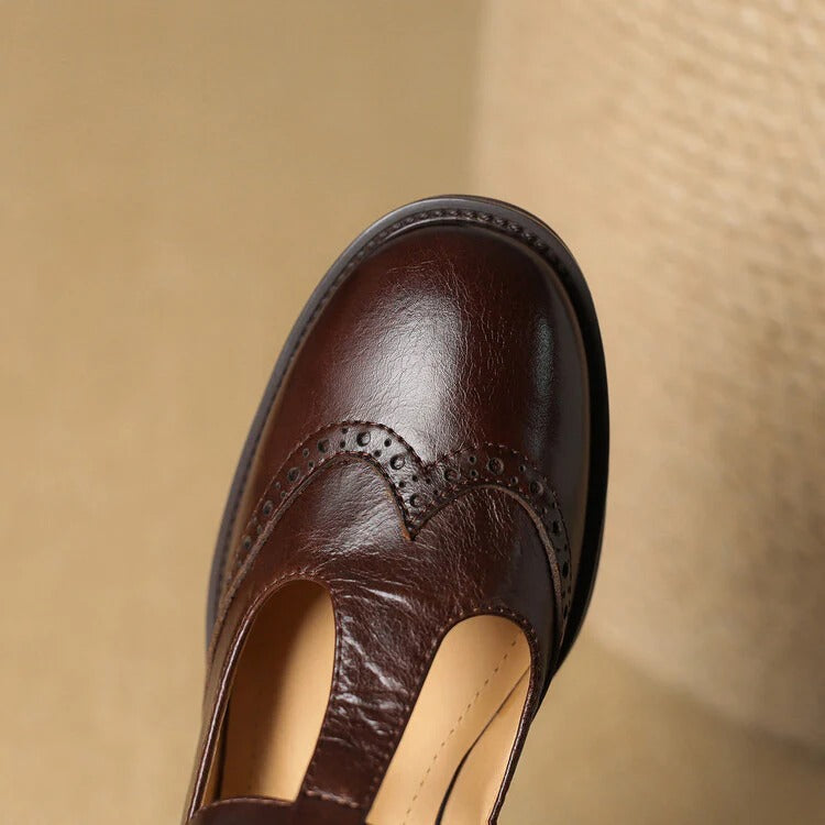 Women's Ruelle Leather Mary Jane Heels - Timeless Everyday Elegance