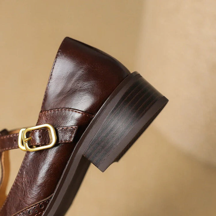 Women's Ruelle Leather Mary Jane Heels - Timeless Everyday Elegance