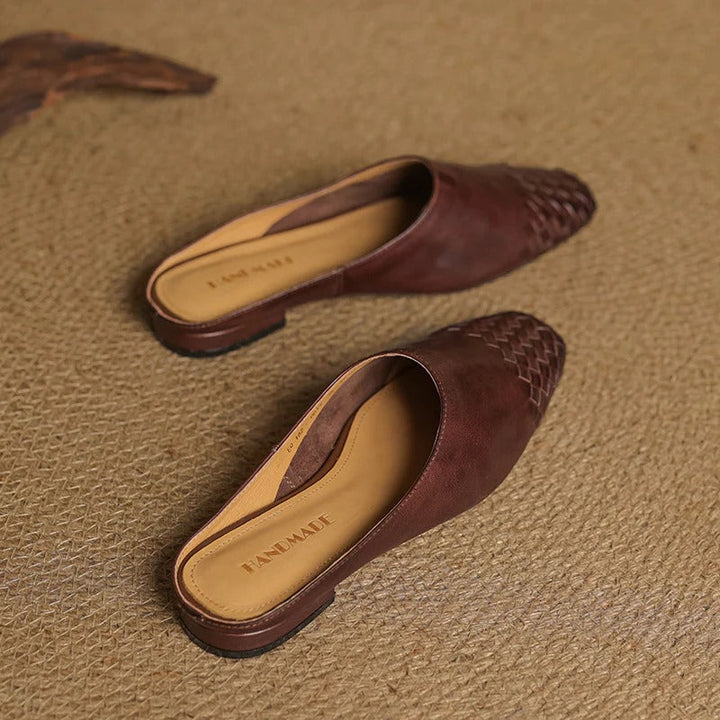 Women's Genuine Leather Mules - Everyday Minimalist Style
