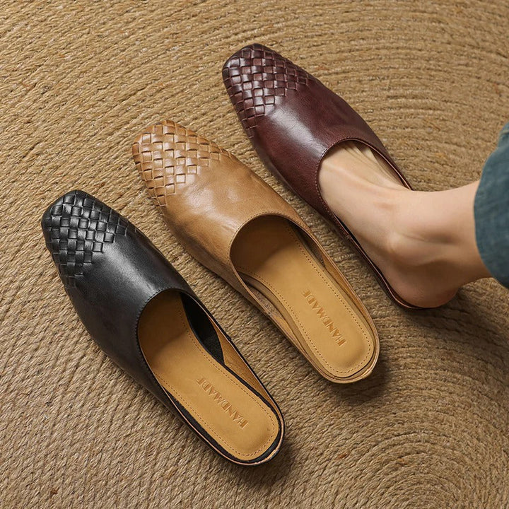 Women's Genuine Leather Mules - Everyday Minimalist Style
