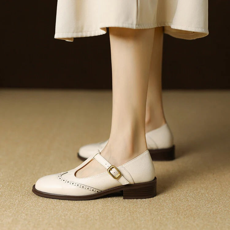 Women's Ruelle Leather Mary Jane Heels - Timeless Everyday Elegance