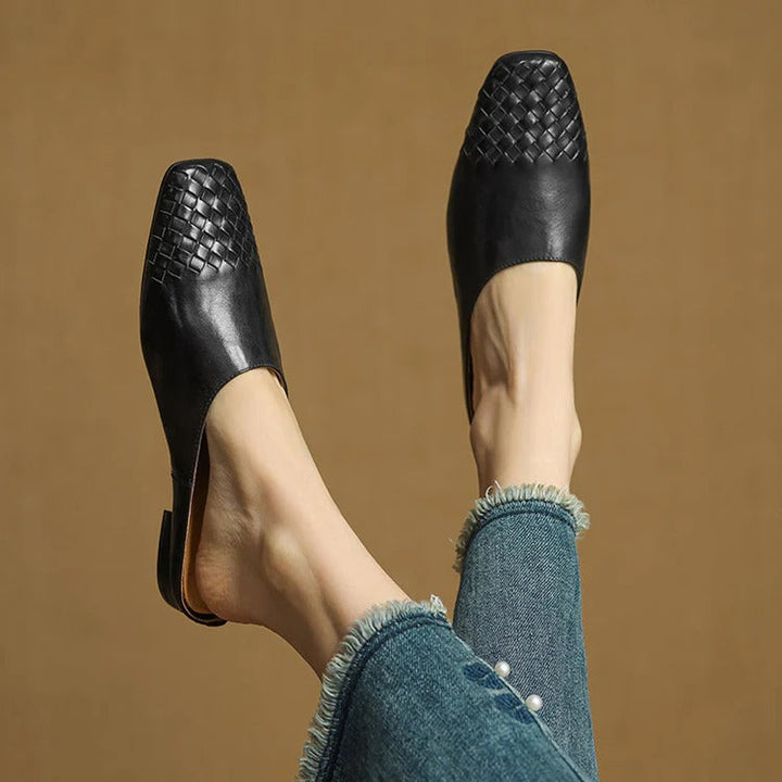 Women's Genuine Leather Mules - Everyday Minimalist Style