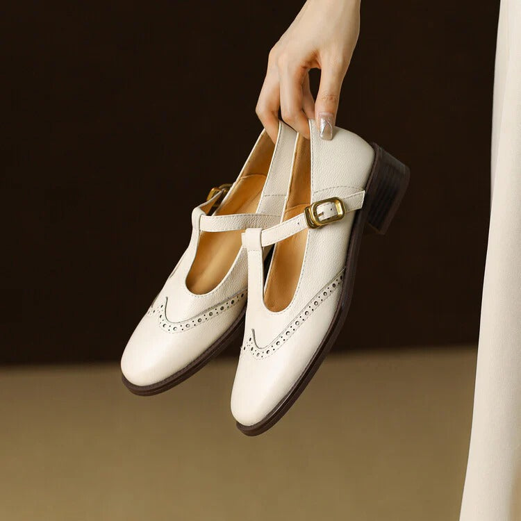 Women's Ruelle Leather Mary Jane Heels - Timeless Everyday Elegance
