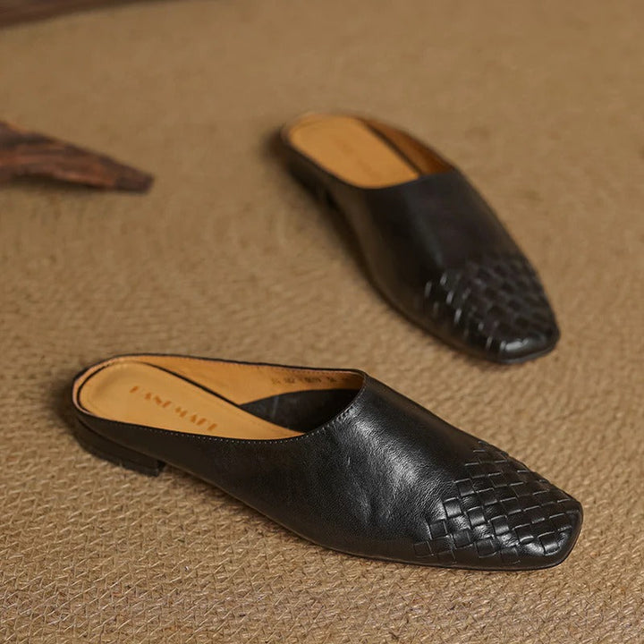 Women's Genuine Leather Mules - Everyday Minimalist Style