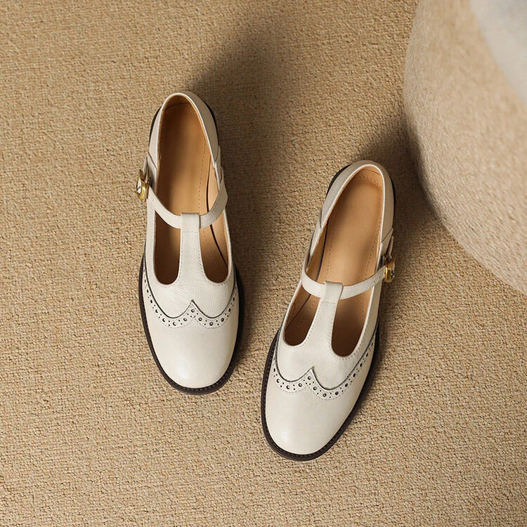 Women's Ruelle Leather Mary Jane Heels - Timeless Everyday Elegance