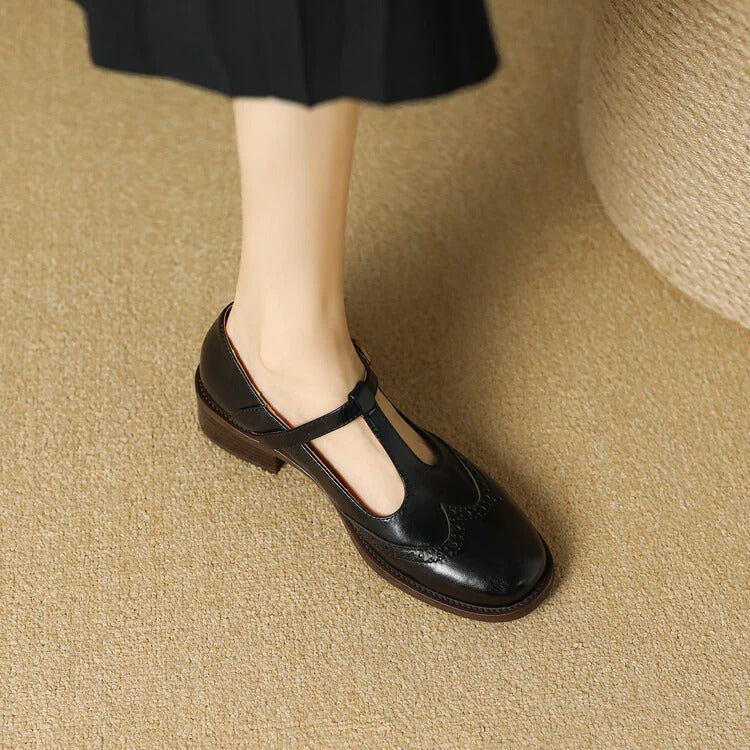 Women's Ruelle Leather Mary Jane Heels - Timeless Everyday Elegance