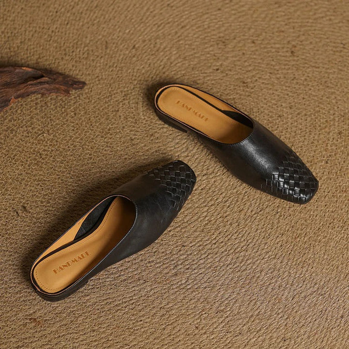 Women's Genuine Leather Mules - Everyday Minimalist Style