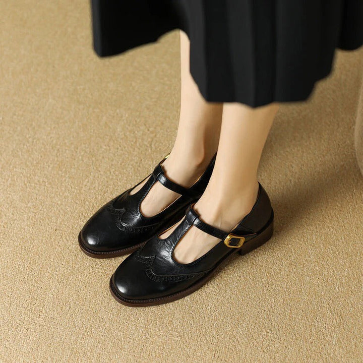 Women's Ruelle Leather Mary Jane Heels - Timeless Everyday Elegance