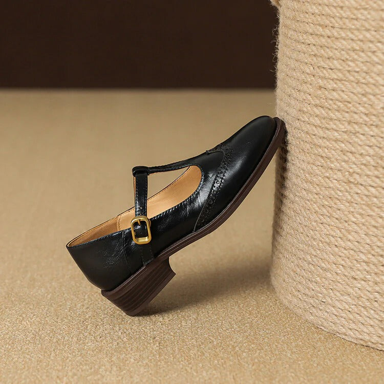Women's Ruelle Leather Mary Jane Heels - Timeless Everyday Elegance