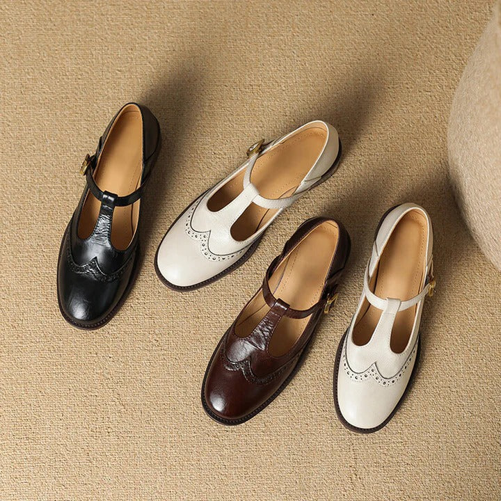Women's Ruelle Leather Mary Jane Heels - Timeless Everyday Elegance