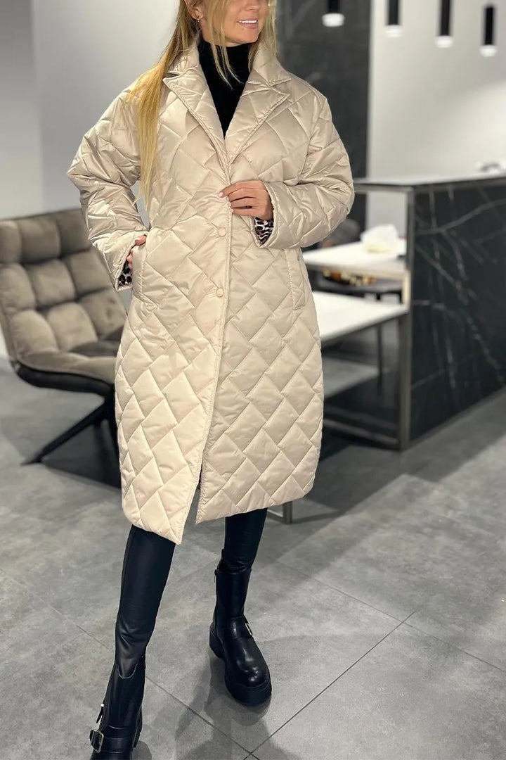 Women's Quilted Long Coat - Your Cozy Winter Essential