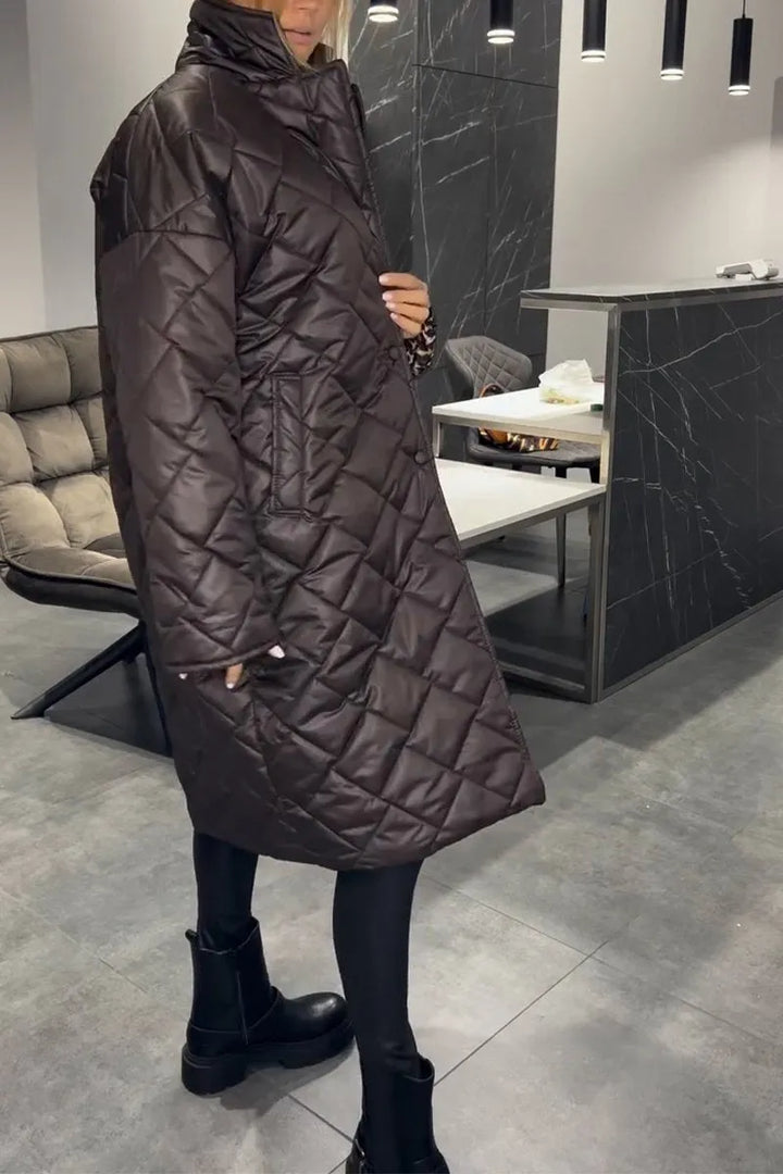 Women's Quilted Long Coat - Your Cozy Winter Essential