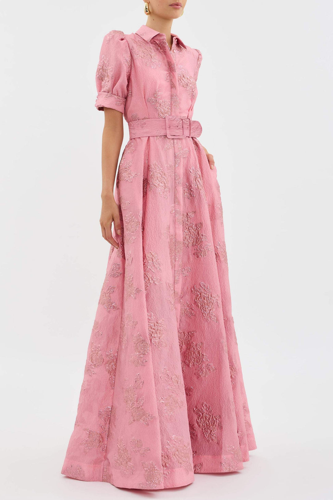 Women's Floral Print Puff Sleeve Dress - Perfect for Formal Events
