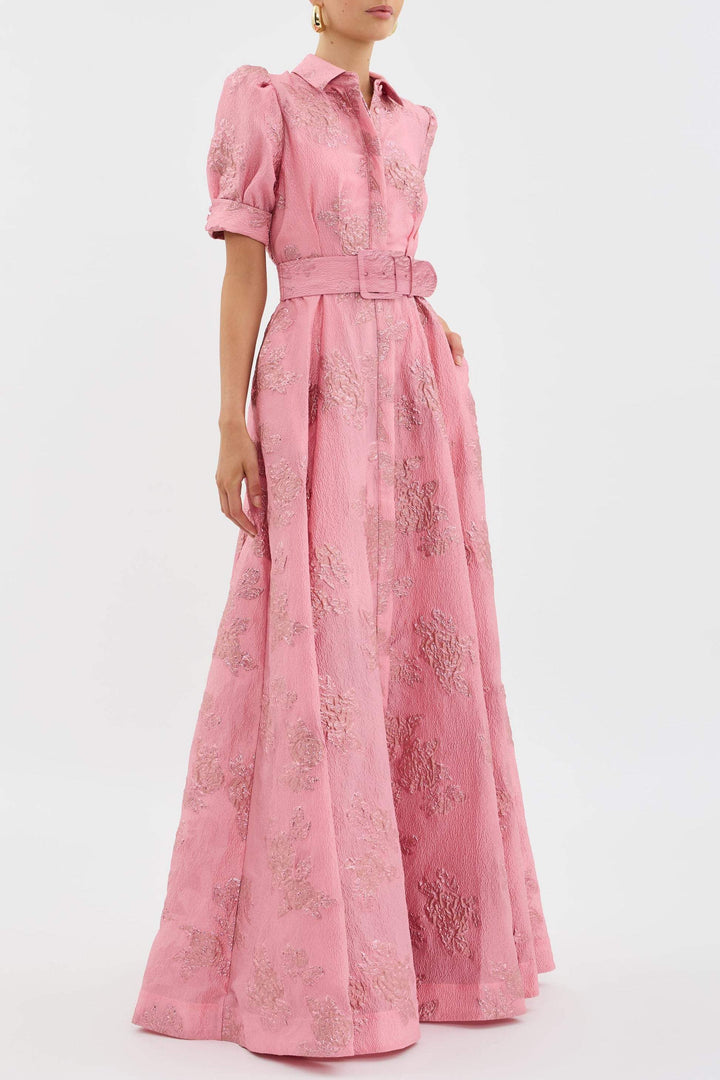 Women's Floral Print Puff Sleeve Dress - Perfect for Formal Events