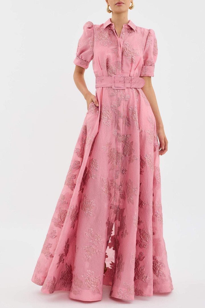 Women's Floral Print Puff Sleeve Dress - Perfect for Formal Events